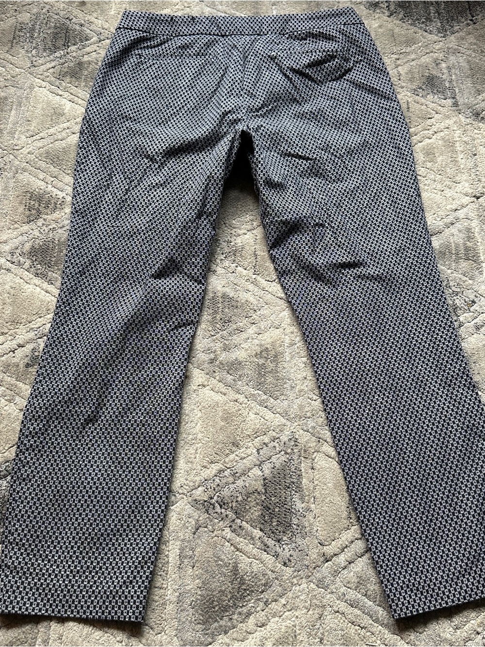 Y2K Dalia Cotton Low Rise Black and White Patterned Summer Capris Pants - Picture 3 of 9